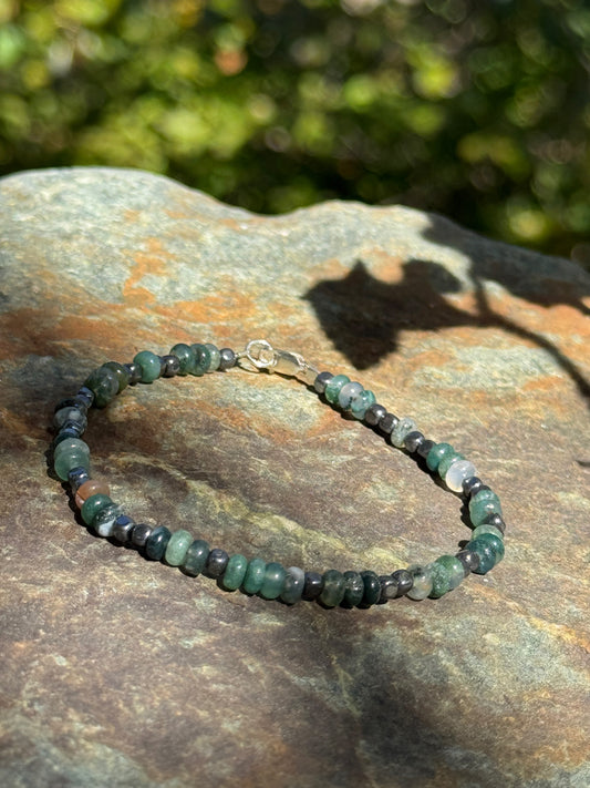 Hematite + Moss Agate